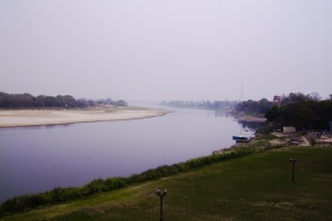 River Yamuna on the backside
